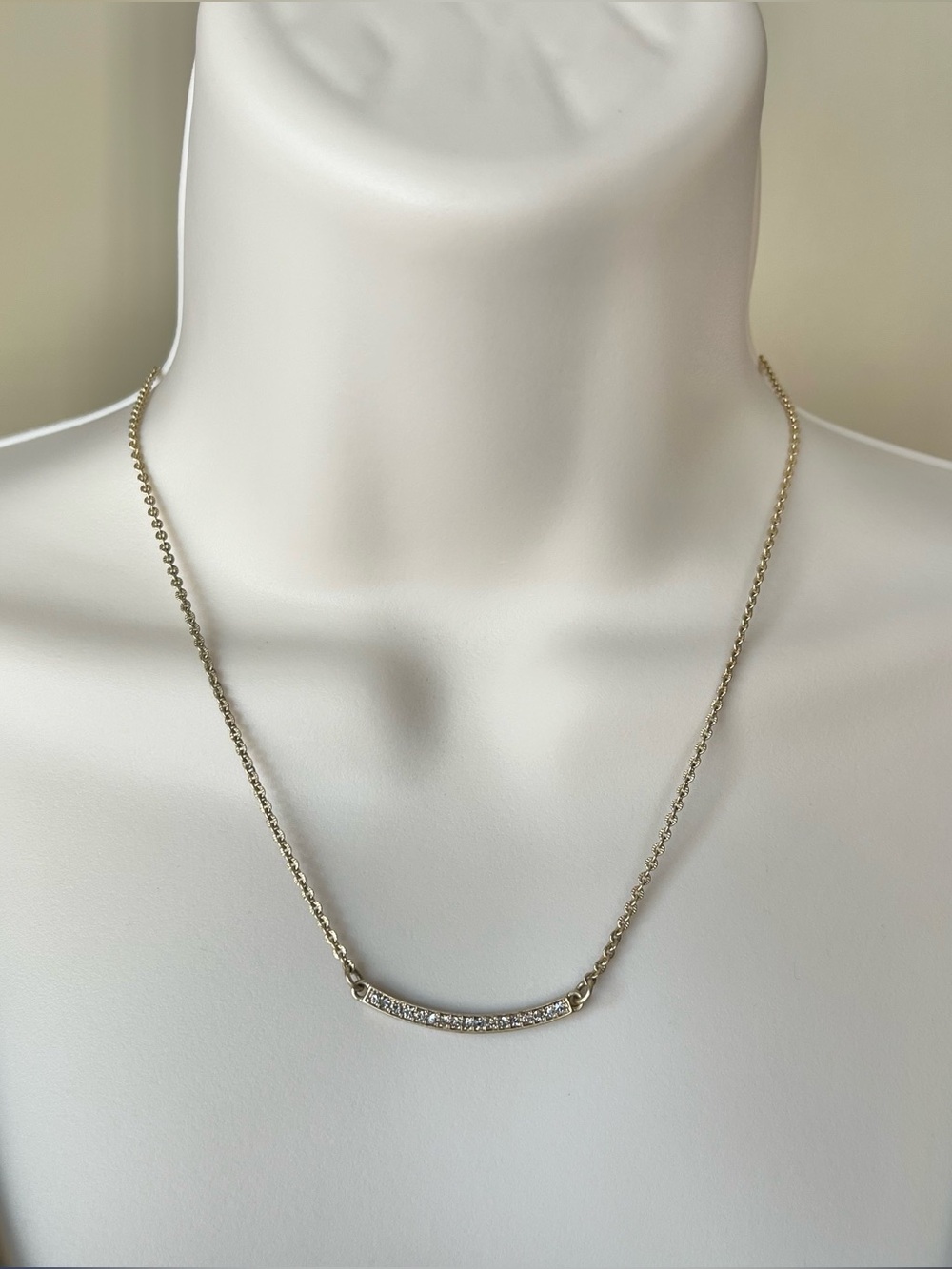 Lia Sophia Rhinestone Bar Necklace